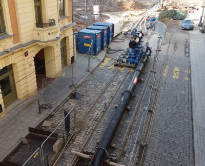 Bypass dla modernizacji kanalizacji ogólnospławnej na ulicy Zielonej w Łodzi, Polska