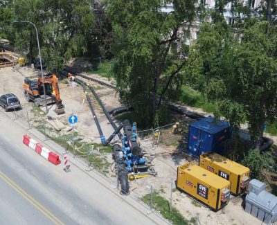 Bypass przy budowie podziemnego tunelu tramwajowego w ramach projektu nowej trasy tramwajowej łączącej Wolę z Ochotą, Mokotowem i Wilanowem