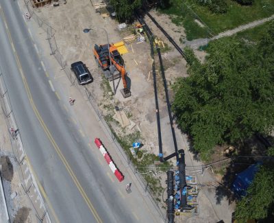 Bypass przy budowie podziemnego tunelu tramwajowego w ramach projektu nowej trasy tramwajowej łączącej Wolę z Ochotą, Mokotowem i Wilanowem