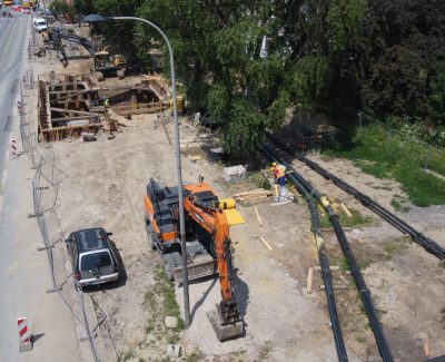 Bypass przy budowie podziemnego tunelu tramwajowego w ramach projektu nowej trasy tramwajowej łączącej Wolę z Ochotą, Mokotowem i Wilanowem