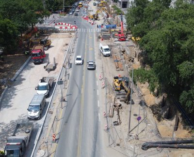 Bypass przy budowie podziemnego tunelu tramwajowego w ramach projektu nowej trasy tramwajowej łączącej Wolę z Ochotą, Mokotowem i Wilanowem