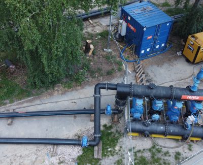 Bypass przy budowie podziemnego tunelu tramwajowego w ramach projektu nowej trasy tramwajowej łączącej Wolę z Ochotą, Mokotowem i Wilanowem