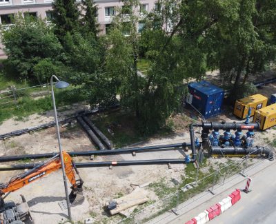 Bypass przy budowie podziemnego tunelu tramwajowego w ramach projektu nowej trasy tramwajowej łączącej Wolę z Ochotą, Mokotowem i Wilanowem